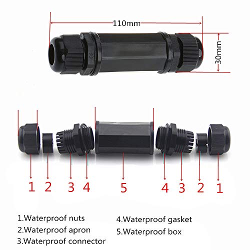 Anmbest 5PCS M22Z Shielded RJ45 Waterproof Cat5/5e/6 8P8C Connector IP67 Ethernet LAN Cable Connector Double Head Outdoor LAN Coupler Adapter Female to Female - Image 4