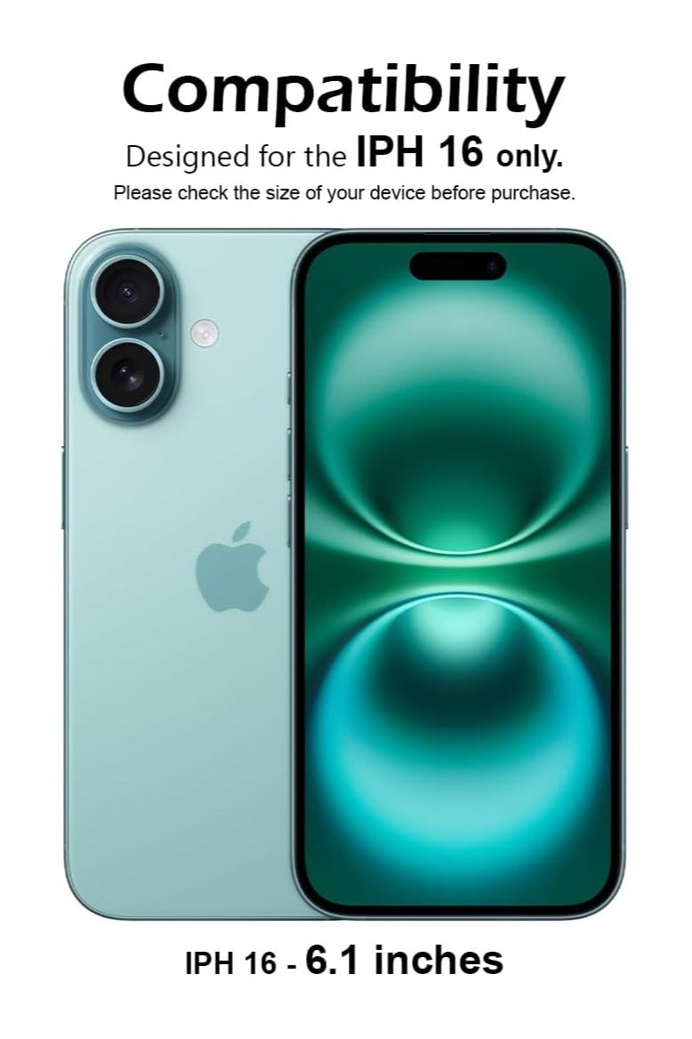 Muzz For Iphone 16 Screen Protector Tempered Glass [Full Adhesive][Full Coverage] [Bubble-Free] [Anti Scratch] HD Clear High Responsive Screen Protector for Iphone 16 2024 Black - Image 2