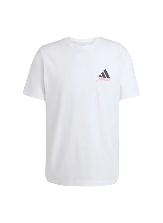 Adidas Adidas Messi Icon G T M White Football/Soccer T-Shirts For Men