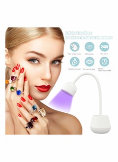 KASTWAVE LED UV Nail Lamp for Gel Nails, Mini Lotus Hands Free Light 360° Rotatable Nail Dryer Portable Quick Dry Nail Polish Curing Lamp Gooseneck Flash Cure Light for Home DIY & Salon Manicure Decor  - Image 2