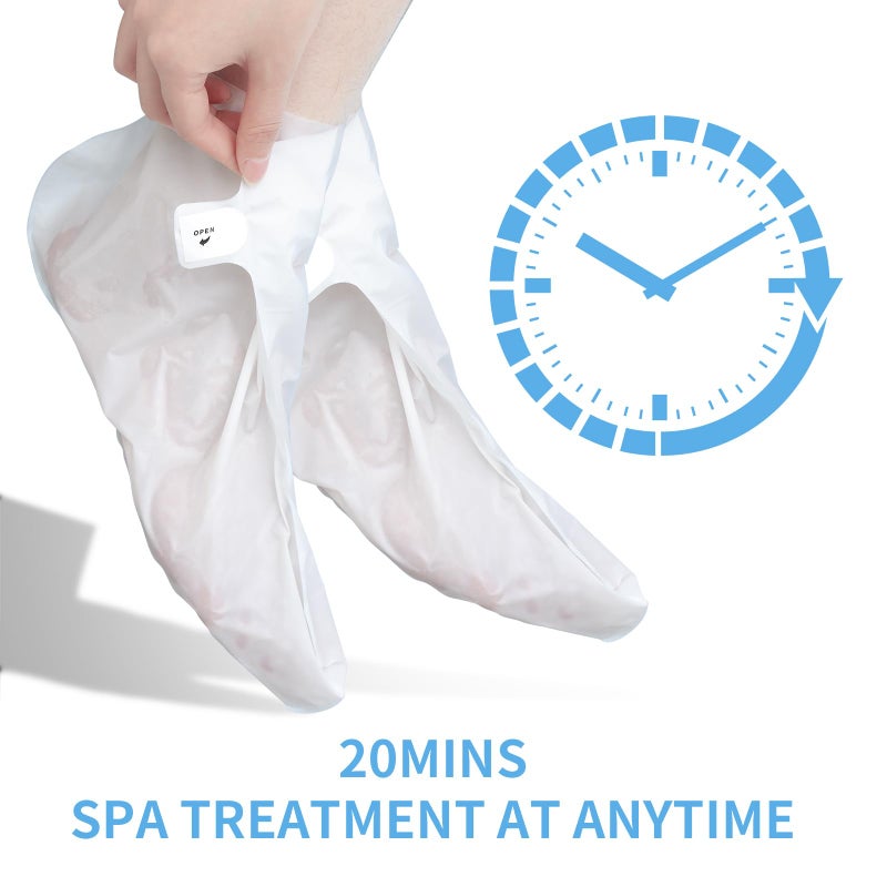 ILISYA ROUSE Foot Mask Moisturizing 6 Pack Feet Spa Hydrating Mask Socks Soft Dry Cracked Feet Care - Nicotinamide + Shea Butter + Goat Milk - Women and Men - Image 5