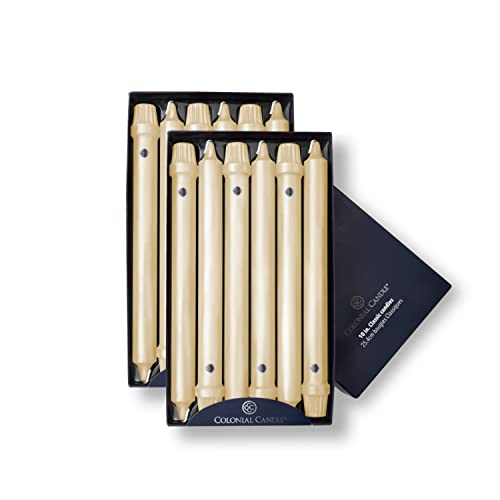 Colonial Candle Unscented Taper Candle, Classic Collection, Limoncello, 10 in, Pack of 12 - Up to 8 Hours Burn - Image 1