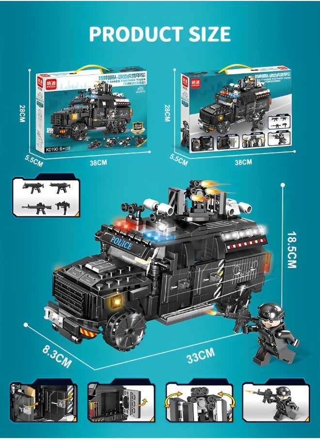 GROIC - Building Sets for Kids,5 in 1 STEM Building Toys,Armored Vehicle Assembly Toys,Aircraft Building Blocks,Building block kits,Children's Educational Toys - Image 1