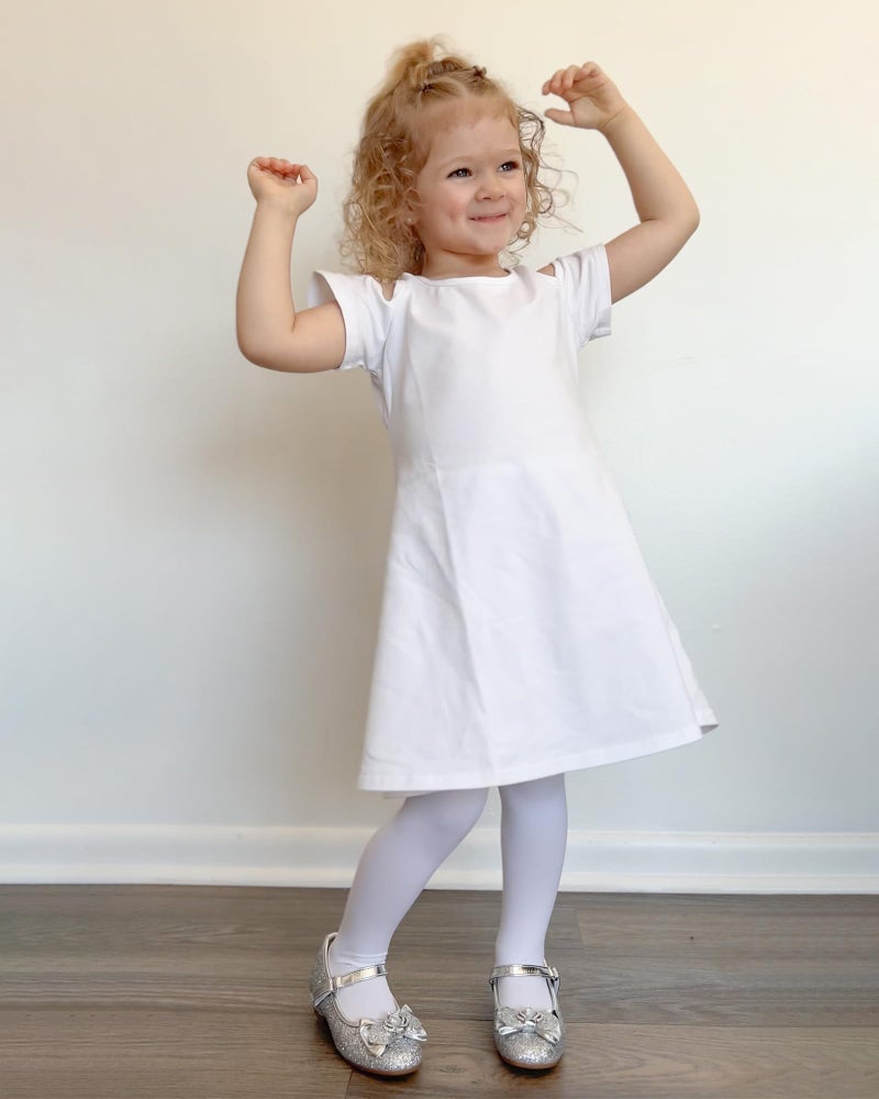 Stelle Girls Dress Shoes Glitter Princess Shoe Flower Mary Jane Low Heels Party Wedding Prom Footwear for Toddler Kids(T13-Silver, 11ML) - Image 2