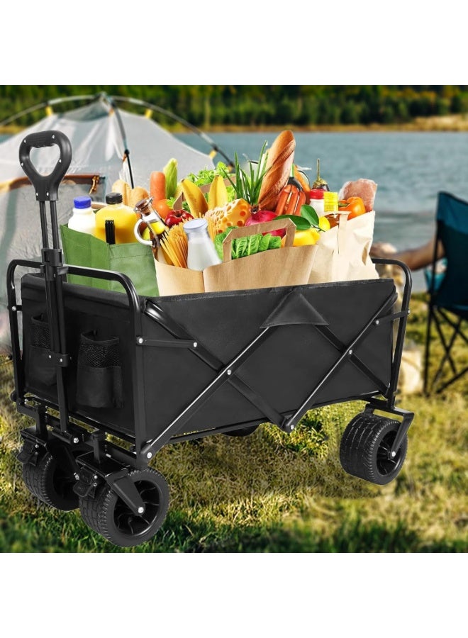 DubaiGallery عربة قابلة للطي لجميع التضاريس مع مقبض قابل للتعديل – 66×48×91 سم - Image 4