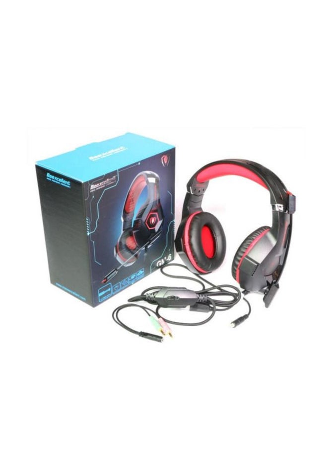 Beexcellent Gaming Headset Beexcellent GM-6 Red MIC LED Headphone Stereo for PC & PS4 - 3.5mm  - Image 4