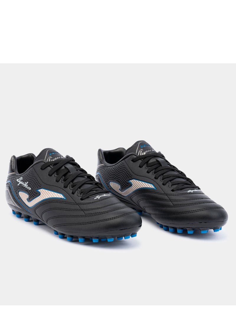 جوما حذاء أغيلا 2301 لكرة القدم من العشب الاصطناعي باللونين الأسود والذهبي - Image 2