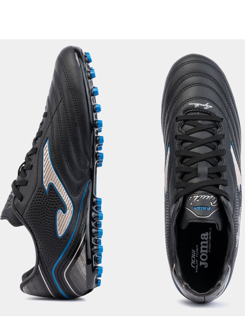 جوما حذاء أغيلا 2301 لكرة القدم من العشب الاصطناعي باللونين الأسود والذهبي - Image 4