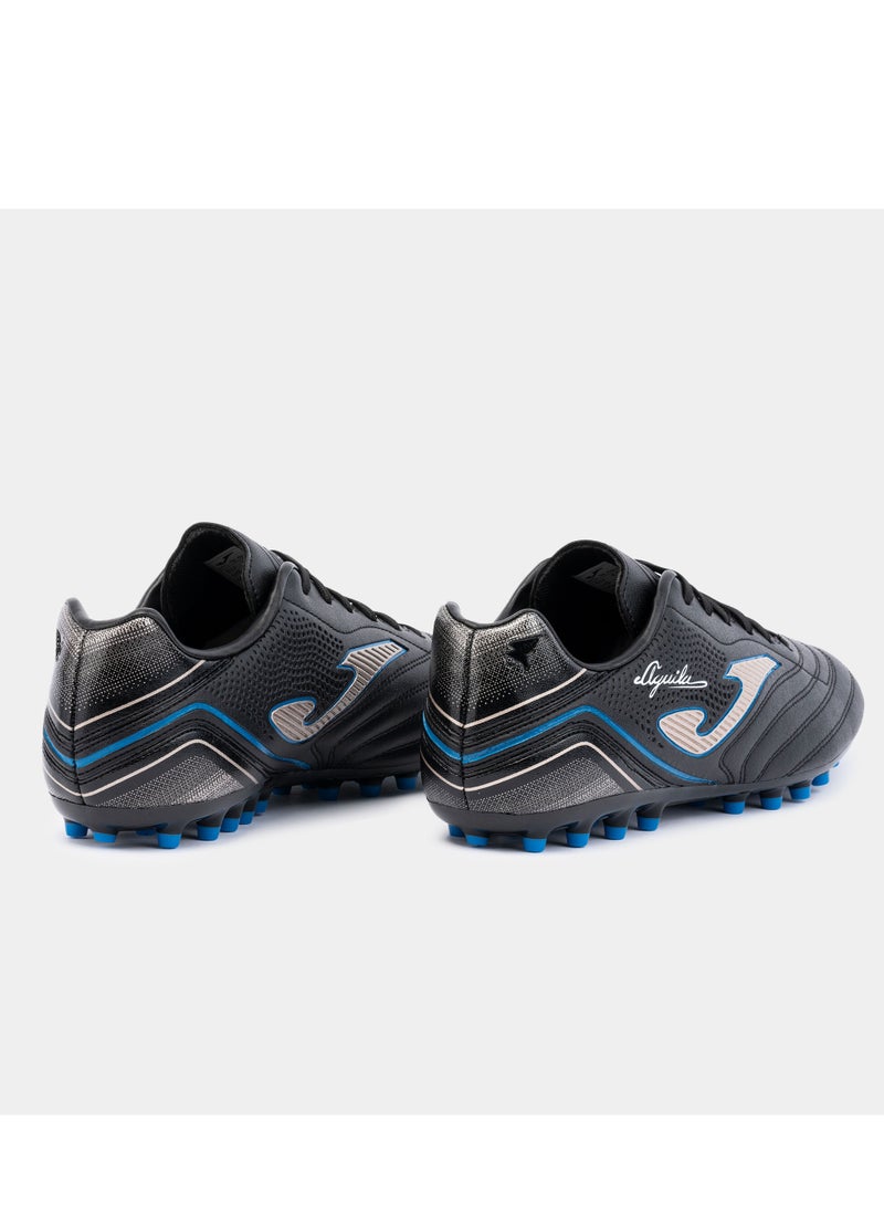 جوما حذاء أغيلا 2301 لكرة القدم من العشب الاصطناعي باللونين الأسود والذهبي - Image 3