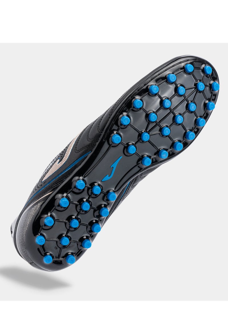 جوما حذاء أغيلا 2301 لكرة القدم من العشب الاصطناعي باللونين الأسود والذهبي - Image 5