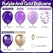 awenztech 60pcs Purple and Gold Balloons 12inch with Dark Purple Metallic Gold Confetti Latex Balloons for Graduation Wedding Baby Shower Birthday Party Decorations - Image 4