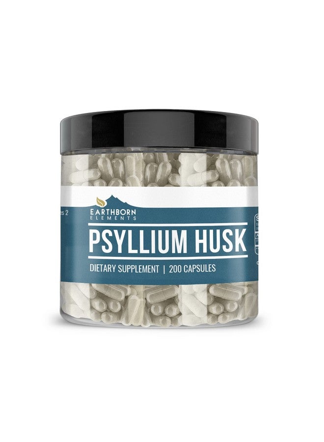 إيرثبورن إيليمنتس كبسولات قشر السيليوم من Earthborn Elements، 200 كبسولة، نقية وغير مخففة، بدون إضافات - Image 1