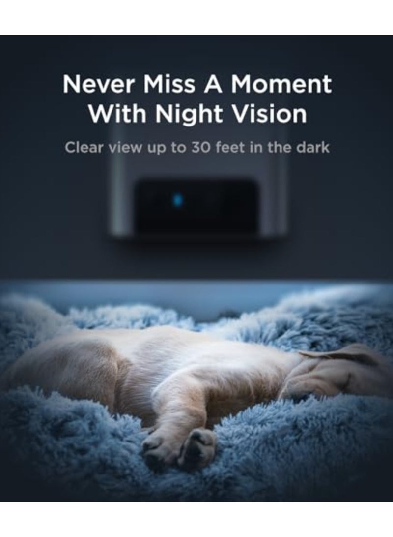 Petcube بايتس 2 لايت | كاميرا ذكية للحيوانات الأليفة بدقة HD مع موزع مكافآت، عدسة بزاوية 160°، صوت ثنائي الاتجاه - شاهد، تحدث، كافئ حيوانك الأليف من أي مكان، رؤية ليلية، متوافقة مع أليكسا، أندرويد و iOS - أبيض - Image 5