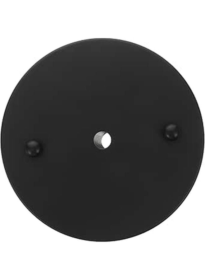 Black Iron Ceiling Canopy Plate For Pendant Light Fixture Mounting Bracket - Image 1