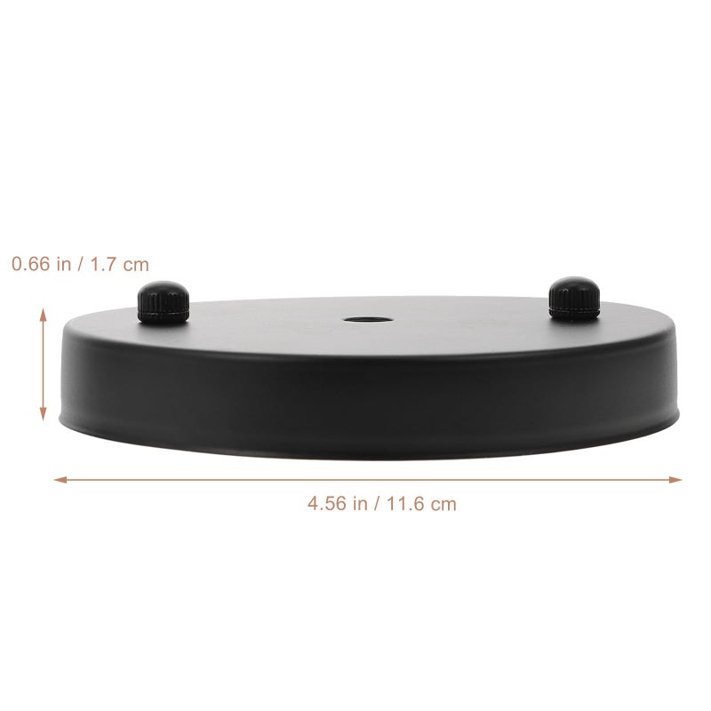 Black Iron Ceiling Canopy Plate For Pendant Light Fixture Mounting Bracket - Image 3