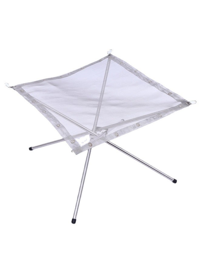 general Portable Outdoor Burning Table Camping Grill Rack Stainless Steel Bonfire Rack Folding Barbecue Grill Bonfire Stove Outdoor Firewood - Image 5