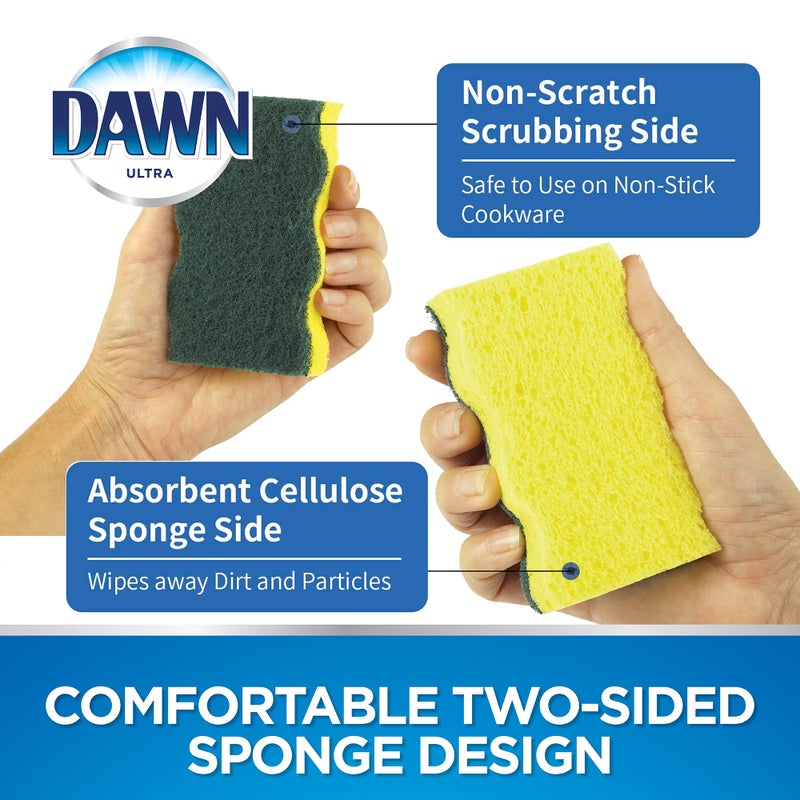 Dawn - 438059 Heavy-Duty Sponges, 3 Pack, Green and Yellow - Image 5