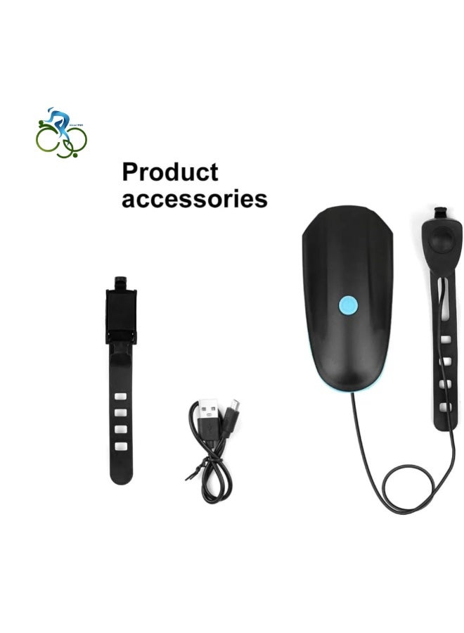 محمد أبو الجوخ ضوء أمامي ملون قابل للشحن USB من Abo ElGoukh 🚴‍♂️ – مصباح ABS مع جرس صوت 140 ديسيبل، مثالي لقضاء القيادة الليلية بأمان. حجم مدمج 10×6 سم يناسب الدراجات الجبلية، الطريق، والإلكترونية. التصميم مقاوم للمطر بدرجة IPX3 لحمايته من الرطوبة والرش. متوفر بخمسة ألوان (أسود، أخضر، برتقالي، أحمر، أزرق) لإضفاء لمسة شخصية على الدراجة. يُركّب بسهولة بواسطة مشبك تركيب سريع بدون أدوات. يوفر ثلاث إعدادات للسطوع وعمر بطارية طويل مع جرس مدمج لتنبيه المارين والمركبات. من الإكسسوارات الضرورية لراكبي Abo ElGoukh—ساطع، أنيق، وموثوق. - Image 5