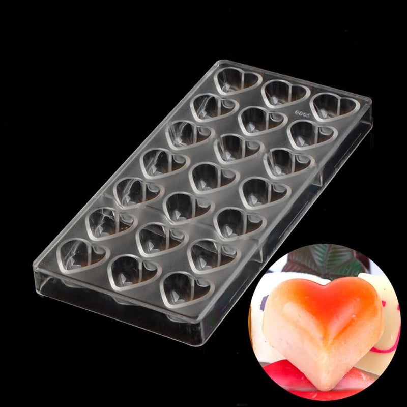 GRAINRAIN polycarbonate chocolate mold polycarbonate chocolate bar mould heart Valentine Day gift (19268) - Image 5