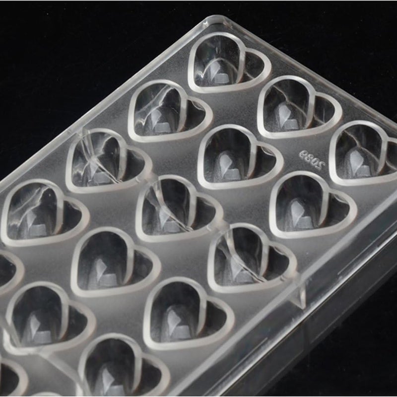 GRAINRAIN polycarbonate chocolate mold polycarbonate chocolate bar mould heart Valentine Day gift (19268) - Image 4