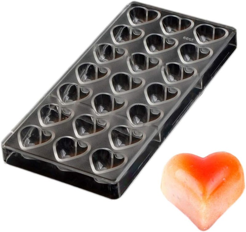 GRAINRAIN polycarbonate chocolate mold polycarbonate chocolate bar mould heart Valentine Day gift (19268) - Image 1