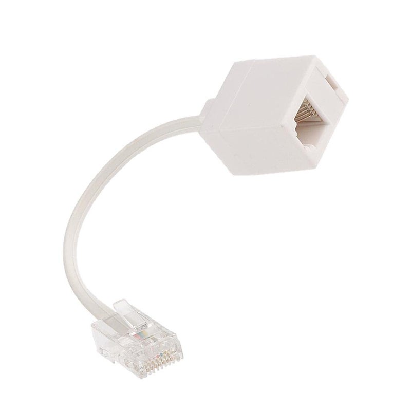 ATORSE ® 1 Piece Telephone Phone Extension Cord Landline Flash Cable Line Jack Rj45 To Rj11, 245Mm - Image 3
