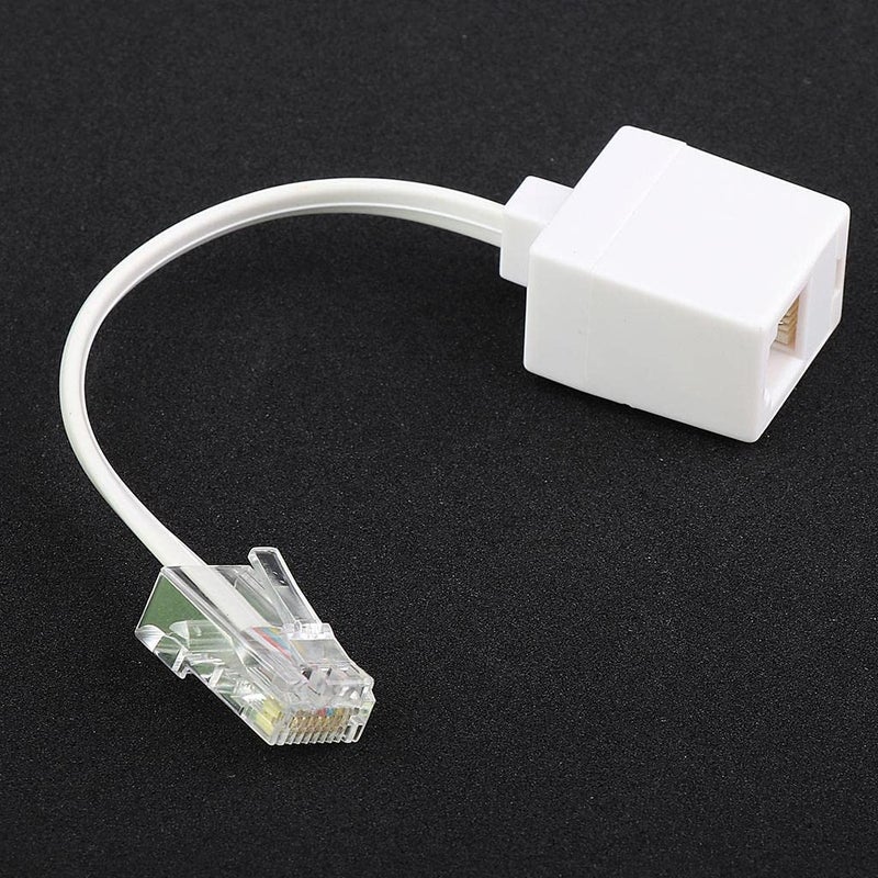ATORSE ® 1 Piece Telephone Phone Extension Cord Landline Flash Cable Line Jack Rj45 To Rj11, 245Mm - Image 4