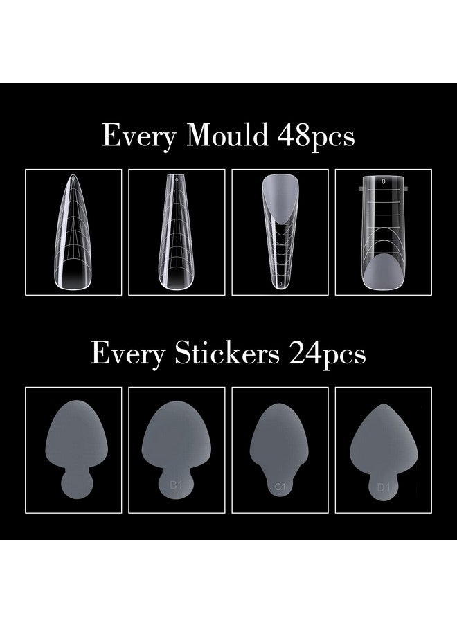 NMKL38 288Pcs Dual Nail Form With French Silicone Sticker Reusable Dual System Mold Kit For Nail French Line Guides Manicure Tool - Image 5