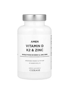 Codeage Codeage, Amen, Vitamin D, K2 & Zinc, 60 Veggie Capsules  - Image 1