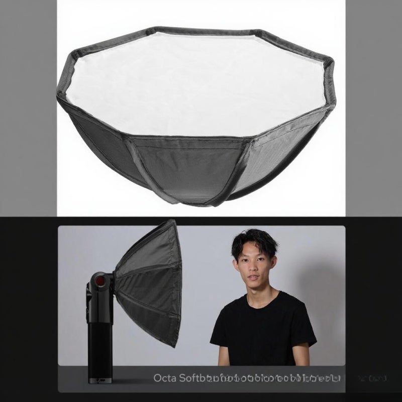 Mini Octagon Softbox: Black Light Modifier - No Assembly Portable Design Diffuser for On-the-go Portrait Product Still Life Photography - Image 4