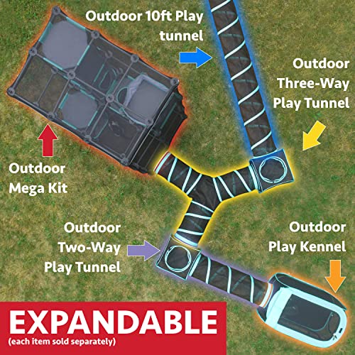 Kitty City Outdoor Catio Furniture and Play Kits for Cats, 10' Tunnel/Medium - Image 2