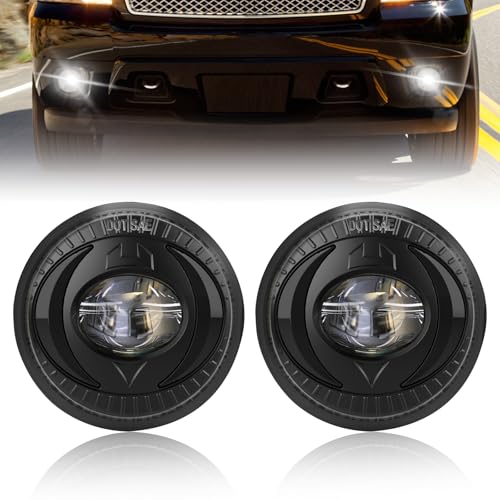 BOXLIGHT أضواء ضباب LED متوافقة مع شيفروليه سوبربان تاهو 2007-2014، أفالانش كامارو 2007-2013، كولورادو سيلفرادو 2015-2016، جي إم سي أكاديا يوكون XL سييرا دينالي 2007-2016 - الجانب الأيسر والأيمن - Image 1