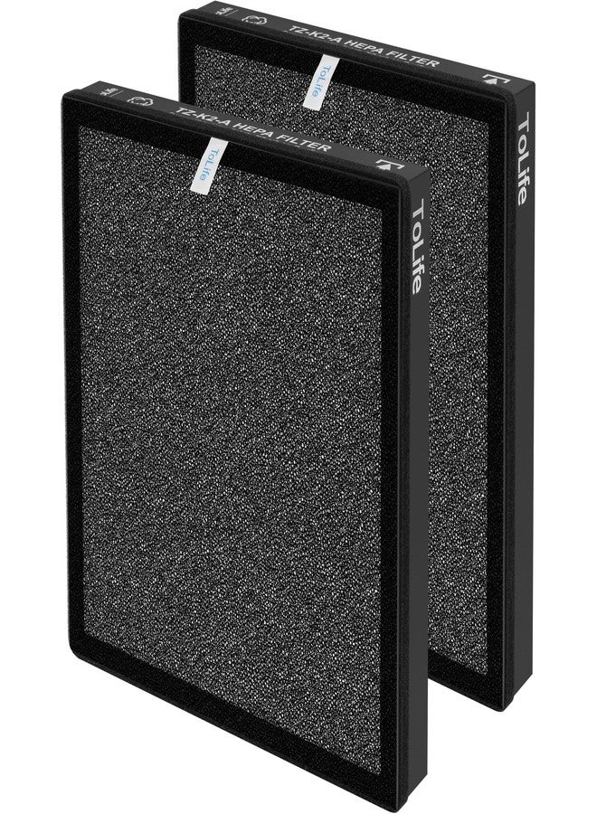 ToLife TZ-K2 Air Purifier Replacement Filter, 3-in-1 High-Efficiency Activated Carbon Filter, TZ-K2-A, 2 Pack - Image 1