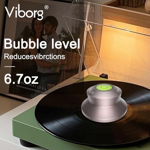 Viborg LP190H Record Weight Disc Stabilizer for Turntables 71x33mm 6.7oz (190g) Aluminum Hi-Fi Vinyl Clamp Puck for Vinyl Record Player, Turntables, Phonograph - Image 4