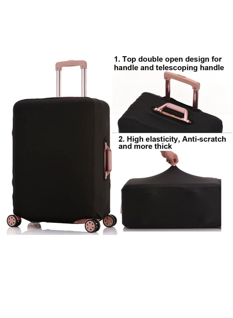XiuWoo Suitcase protective cover, travel thicken anti-scratch protective washable luggage suitcase cover, cases, travel accessories, black  - Image 3