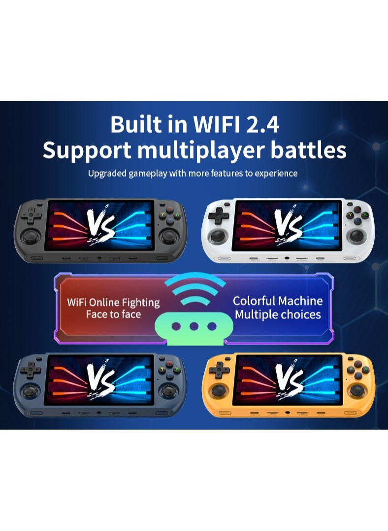 Powkiddy - POWKIDDY RGB10 MAX3 Handheld Game Console, 5 Inch IPS Screen Retro Video Game Console Open Source Linux Game Player, Support WiFi & Bluetooth,10000+ Games Portable PSP (Black, 128G) - Image 1