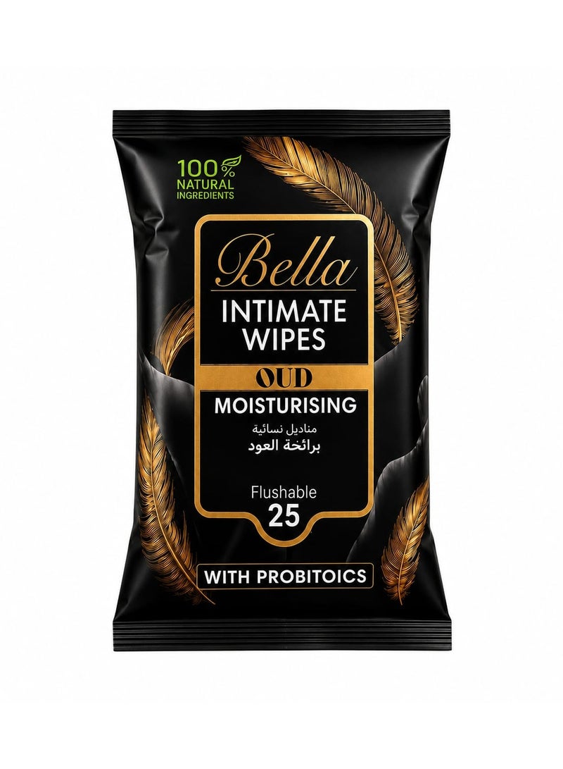 Bella Intimate Wipes OUD Moisturising Pack of 25 - Image 1