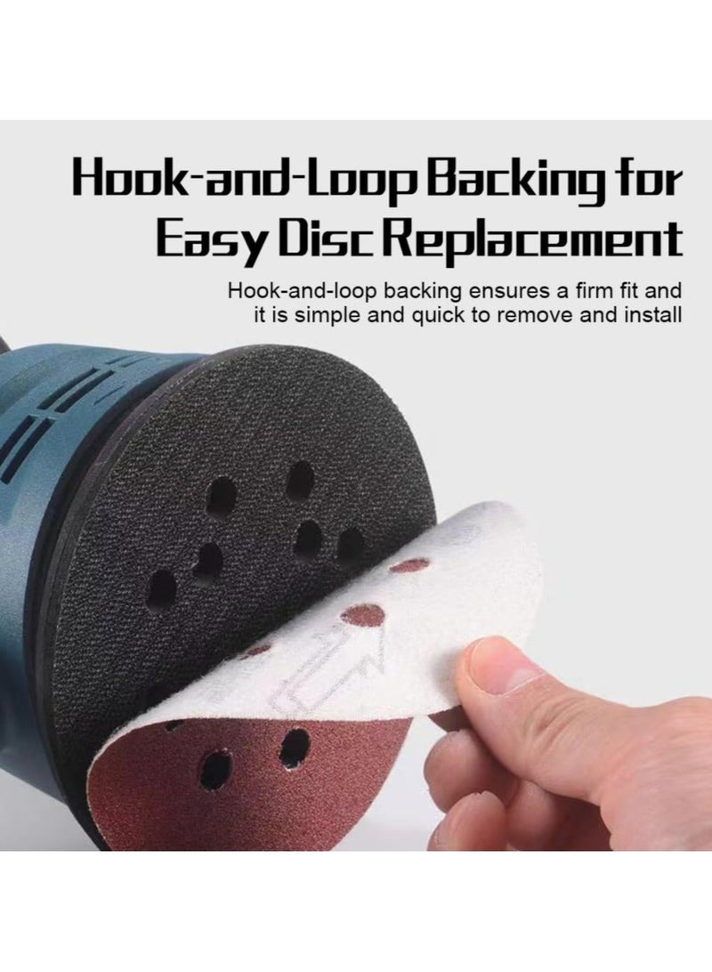 والالا صنفرة مدارية كهربائية بقوة 300 واط، 12000 دورة في الدقيقة، مزودة بـ 6 سرعات مختلفة، ونظام تجميع غبار عالي الأداء، وورق صنفرة، وأداة تلميع، وشمع، وداعم للخطاف والحلقة، لأعمال النجارة - Image 5