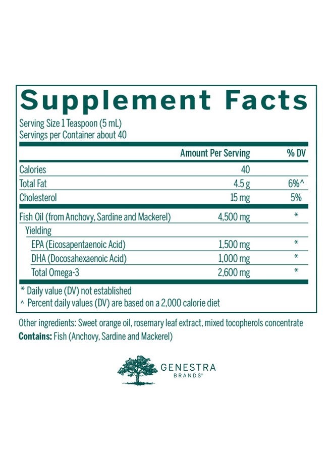 Genestra Brands Super Efa Forte Liquid ; Fish Oil Formula To Support Cognitive Cardiovascular And Joint Health ; Natural Orange Flavor ; 6.8 Fl. Oz. - Image 3