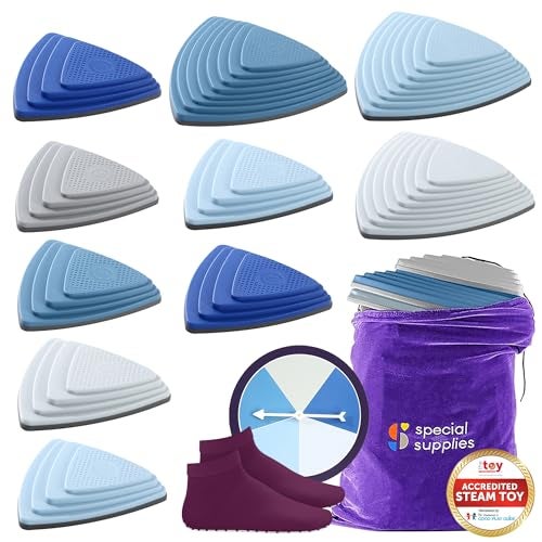 Special Supplies 10 Stepping Stones for Kids Indoor and Outdoor Balance Blocks Promote Coordination Balance Strength Child Safe Rubber NonSlip Edging Ocean - Image 1