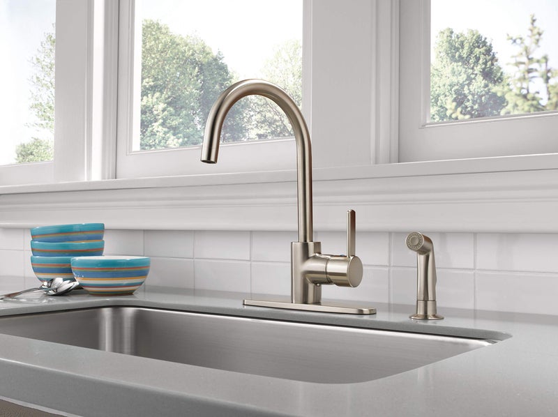 Peerless Precept Single-Handle Kitchen Sink Faucet with Side Sprayer, Stainless P199152LF-SS - Image 5