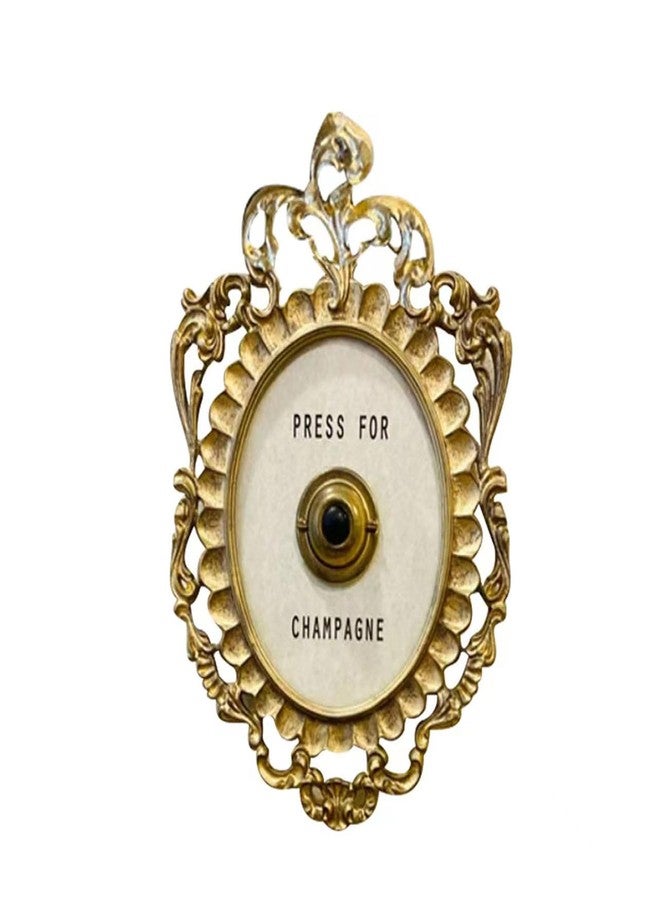 Superjackwang Press for Champagne Button - Door Ring Bell - Champagne Themed Decor, Wall Plaque Ornament Gift for Party, Christmas, Home, Bedroom, Hotel - Image 1