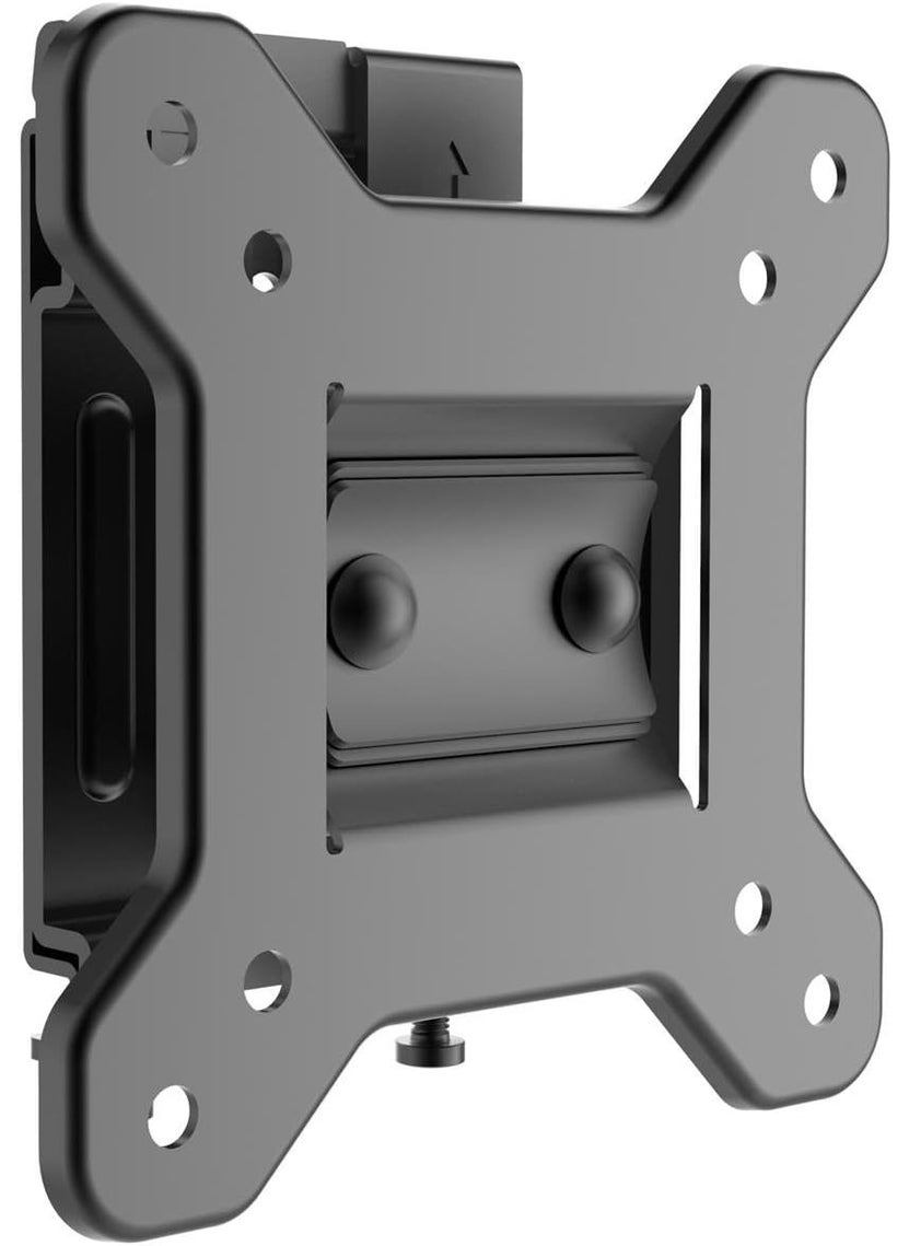 Displays2go Black Tilting LCD TV Wall Mount Bracket VESA Compatible for 75x75 and 100x100 Fits 10 to 24 Monitors Black  Sold in Sets of 4  - Image 1