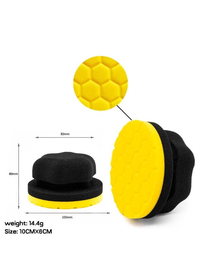 Dr.WESS Auto Beauty Products Dr. Wess Honeycomb Car Tire Cleaning Sponge, Black/Yellow 