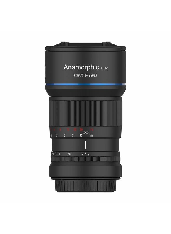 SIRUI 50mm F1.8 1.33X APS-C Anamorphic Lens for E Mount, Blue Flare - Image 1