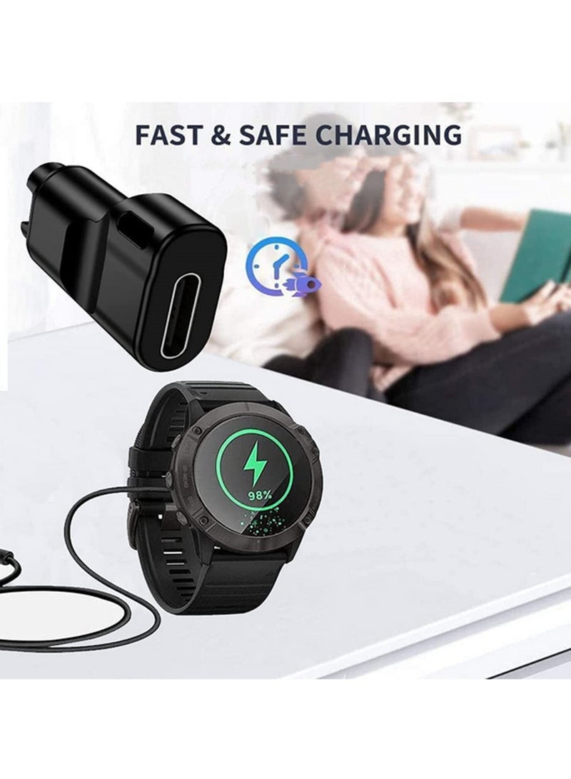2-Pack USB-C Charger Cable for Garmin Fenix 6/6S/6X Pro, Fenix 5/5S/5X Plus, Forerunner 745/935/945/45/45S/245, Approach S60/X10 Replacement Type-C Data Sync & Charging Wire Adapter  - Image 4