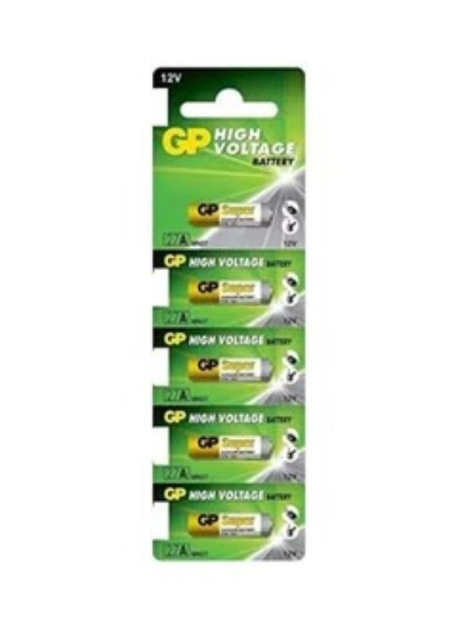 GP 5-Piece Super 27A High Voltage 12V Alkaline Batteries Yellow/Silver - Image 1