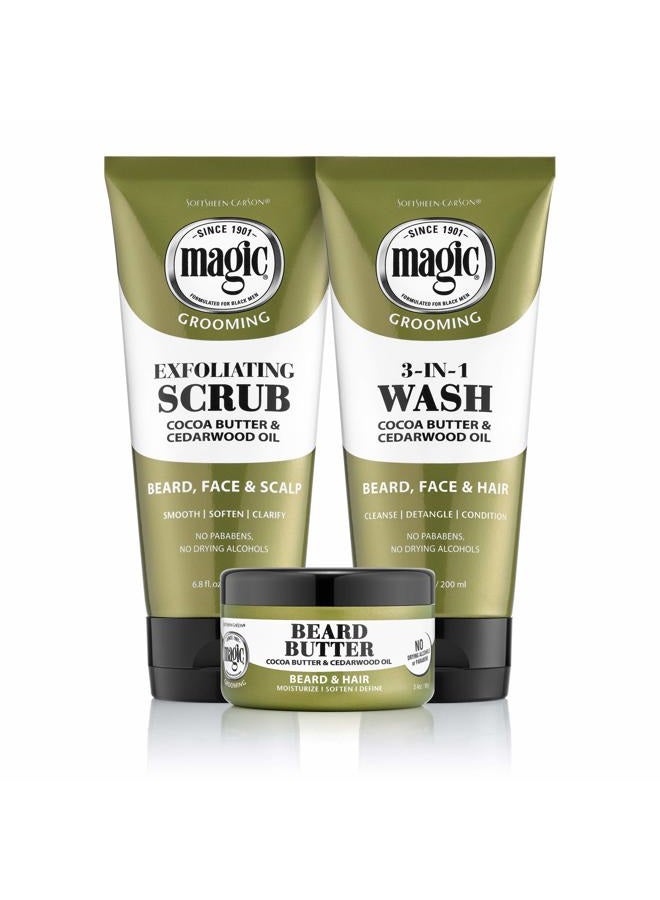 SoftSheen-Carson Magic Beard Wash 3 In 1 Cleanses and Conditions for Face, Beard and Hair, With Cocoa Butter and Shea Butter, 6.8 fluid ounces - Image 3