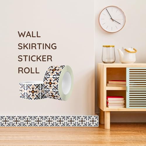Brandian Strip Tile Sticker Self-Adhesive Mosaic Wall Borders for Home Interiors, Waterproof and Long-Lasting, Patterned Design (15 Strips, 48 x 10 cm Each - Final Size 720 x 10 cm) - Image 3