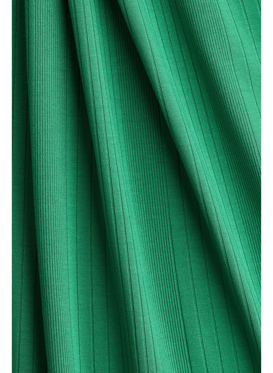 H&M Mama Ribbed Viscose Dress